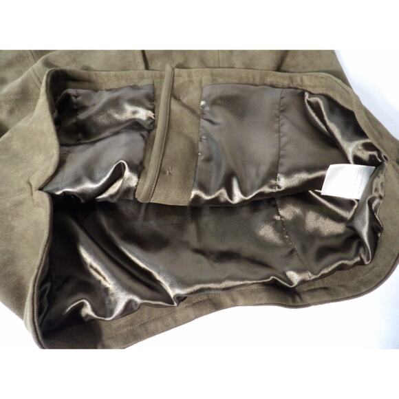 Linea Louis Dell Olio Womens 18W Faux Suede Cardigan Brown Old Money Lined Quiet - Picture 9 of 13